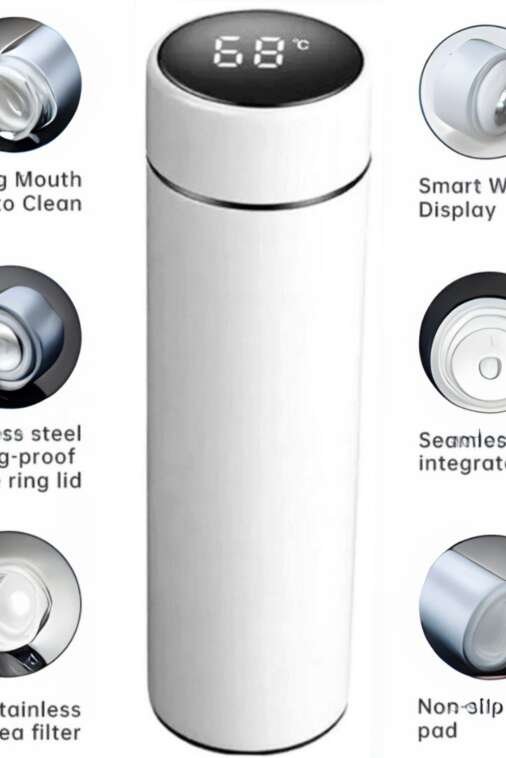 Waikbe Smart Stainless Steel Water Bottle With LED Display And Touch Senser - Image 3
