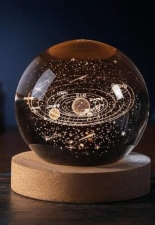 led crystal moon lamp photo frame